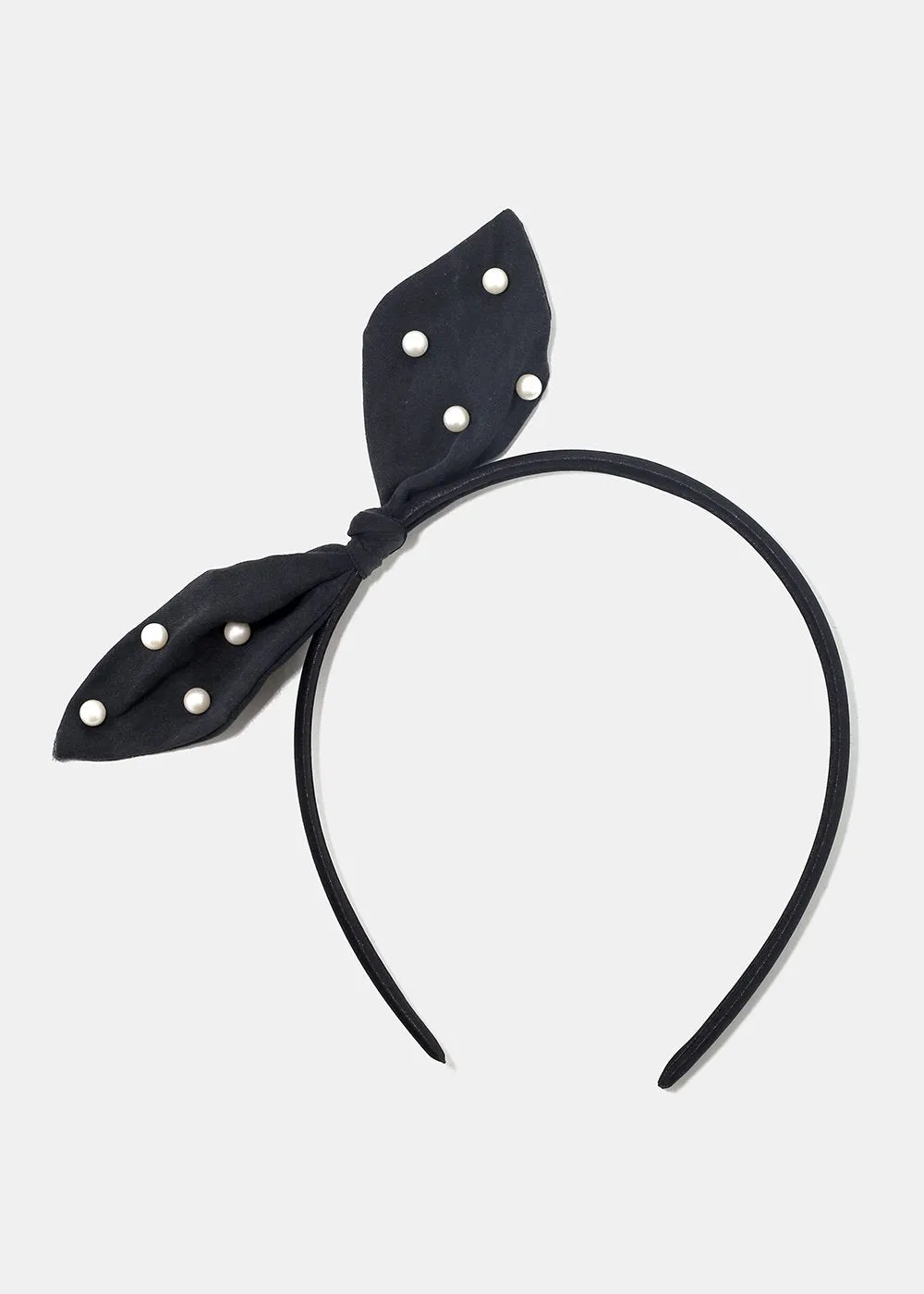 Pearl Bunny-Ear Bow Headband