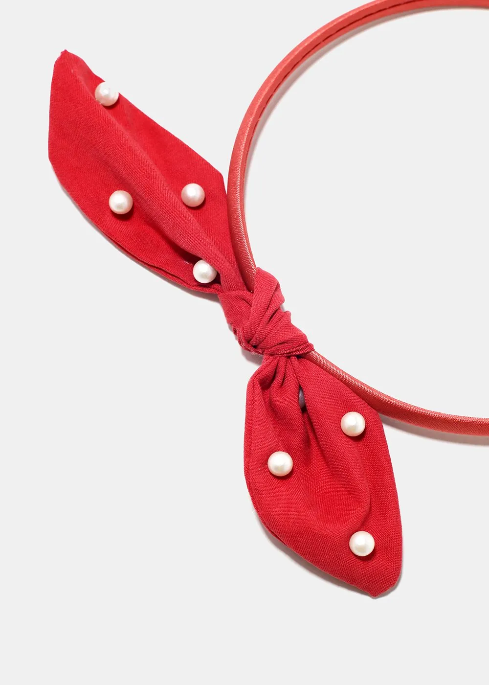 Pearl Bunny-Ear Bow Headband
