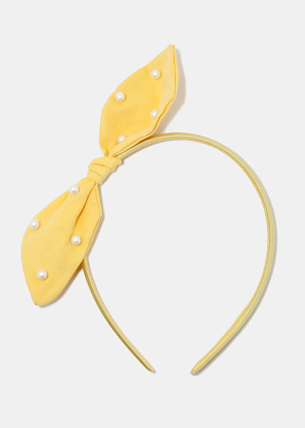 Pearl Bunny-Ear Bow Headband