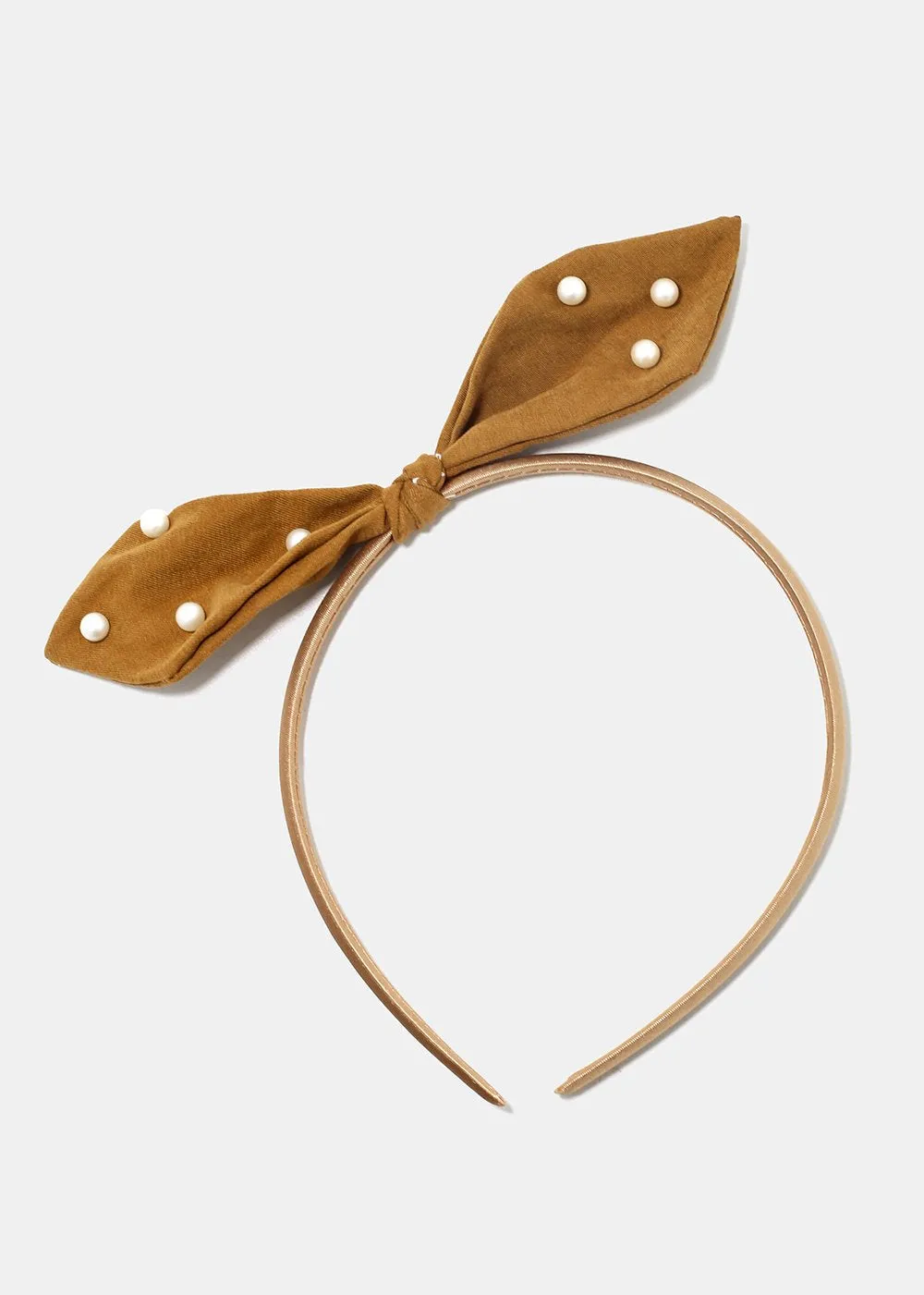 Pearl Bunny-Ear Bow Headband