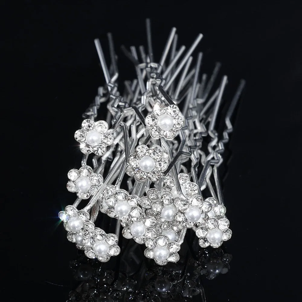 Pearl Wedding Hairpins