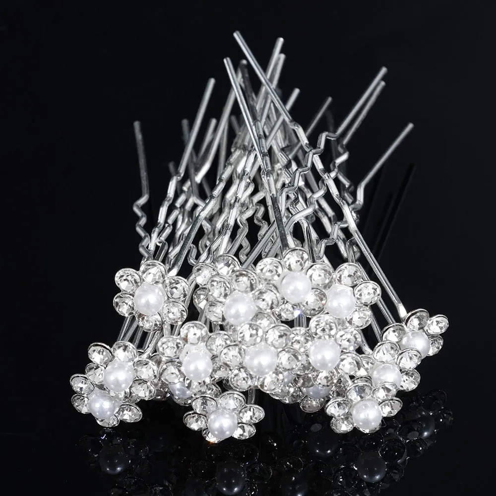 Pearl Wedding Hairpins
