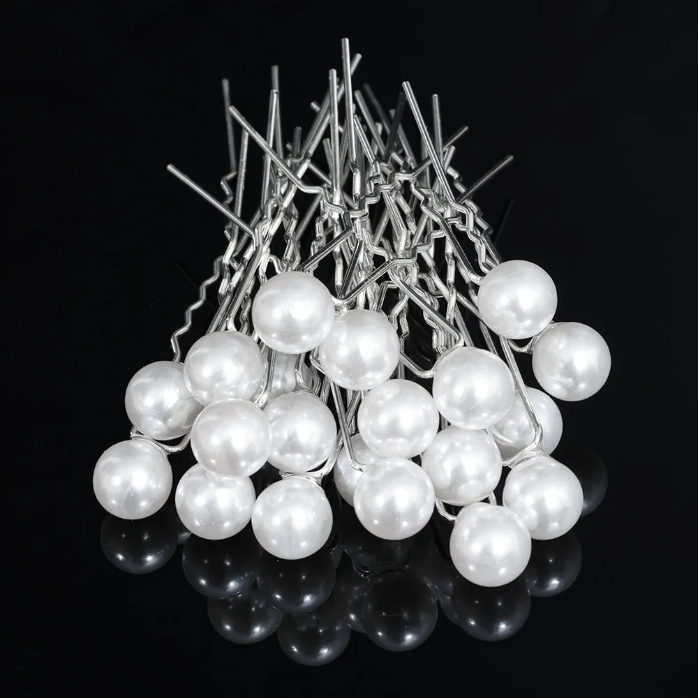 Pearl Wedding Hairpins