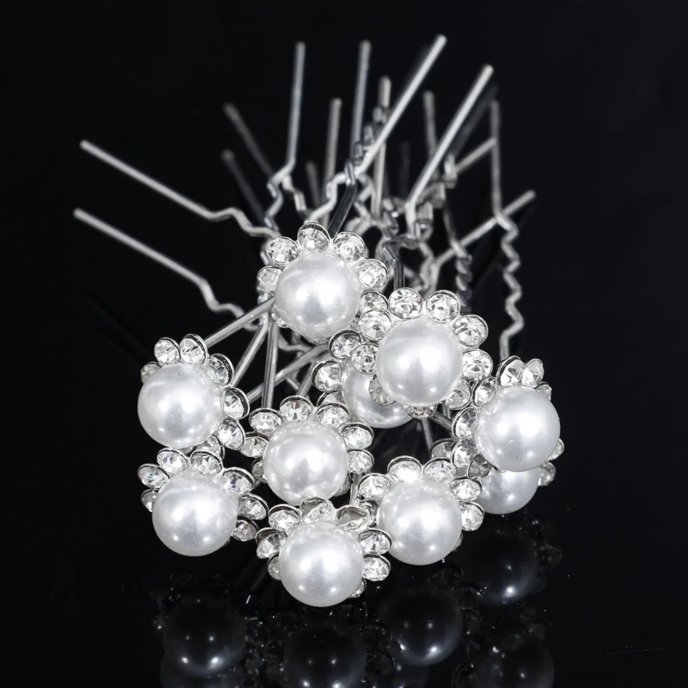 Pearl Wedding Hairpins