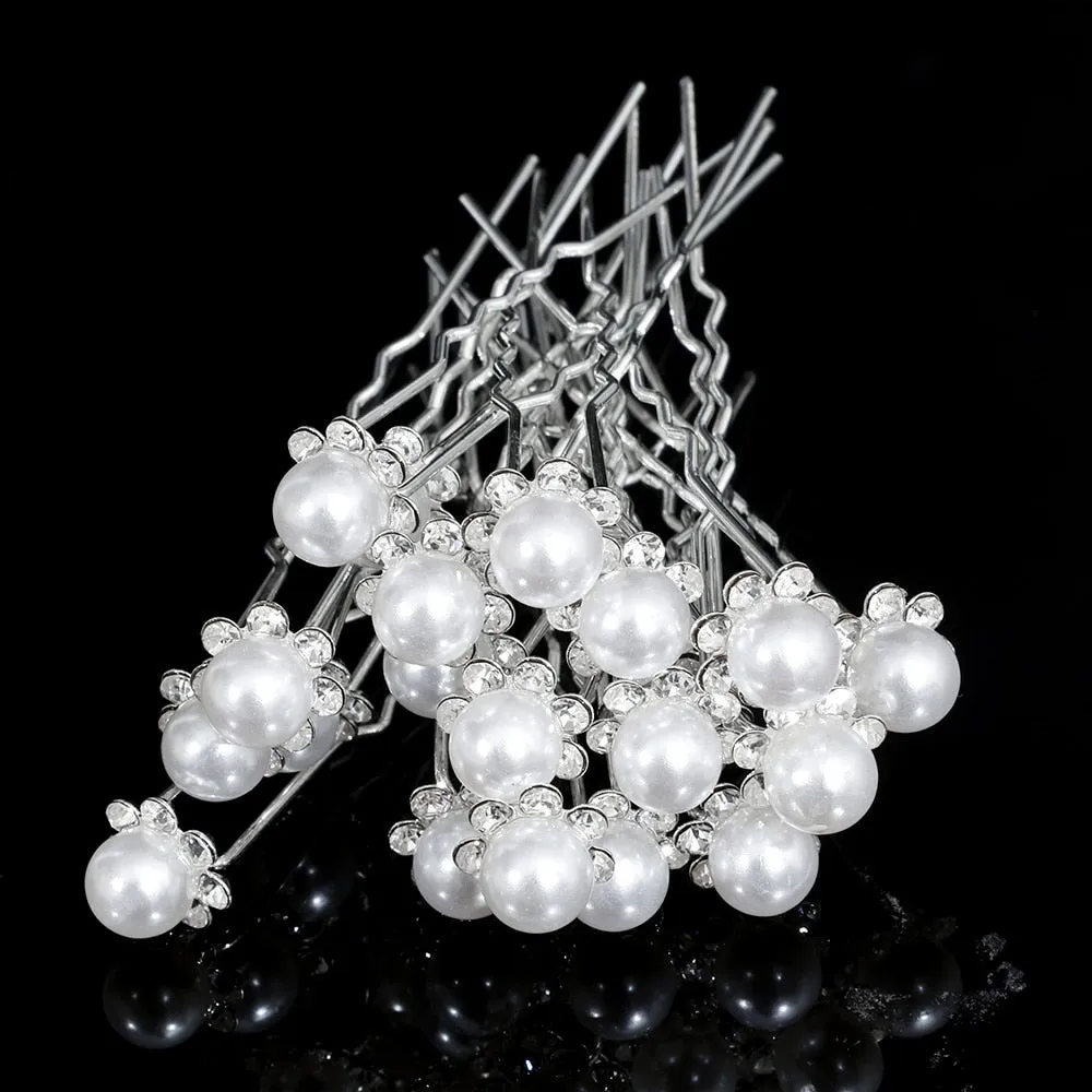 Pearl Wedding Hairpins