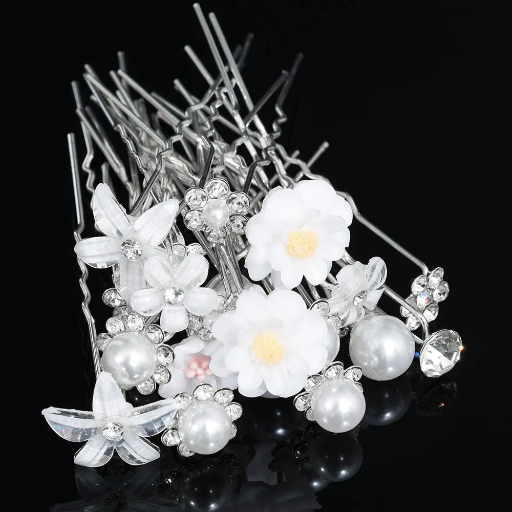 Pearl Wedding Hairpins