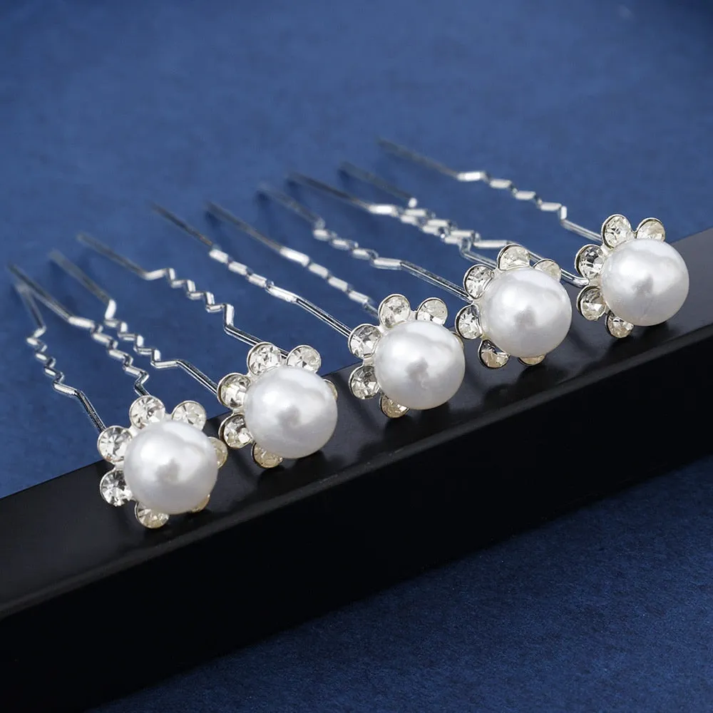 Pearl Wedding Hairpins