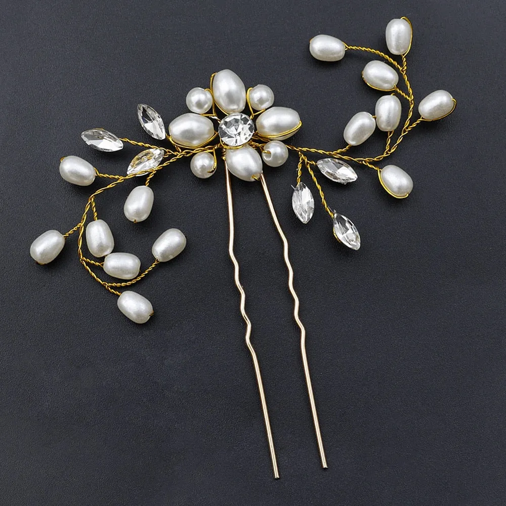 Pearl Wedding Hairpins