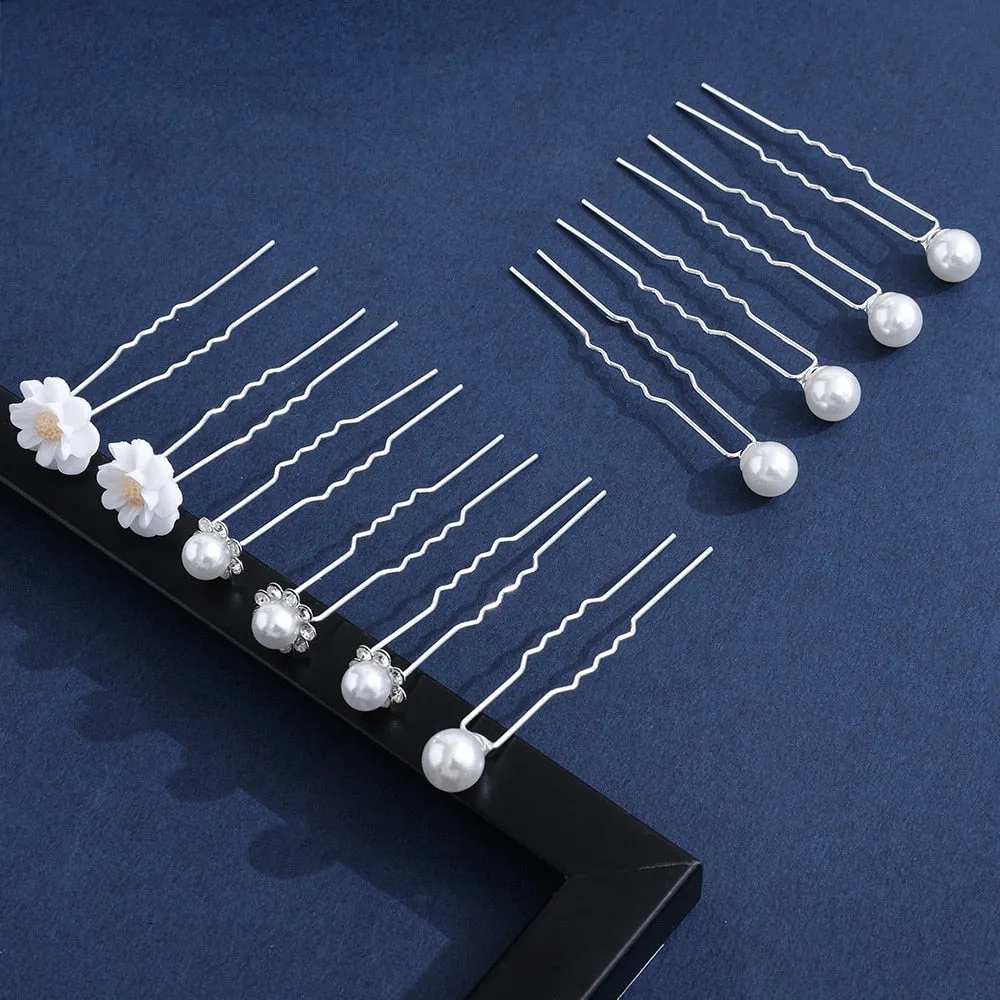 Pearl Wedding Hairpins