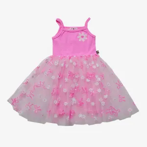 Petite Hailey Strapped Tutu Dress in Light Pink