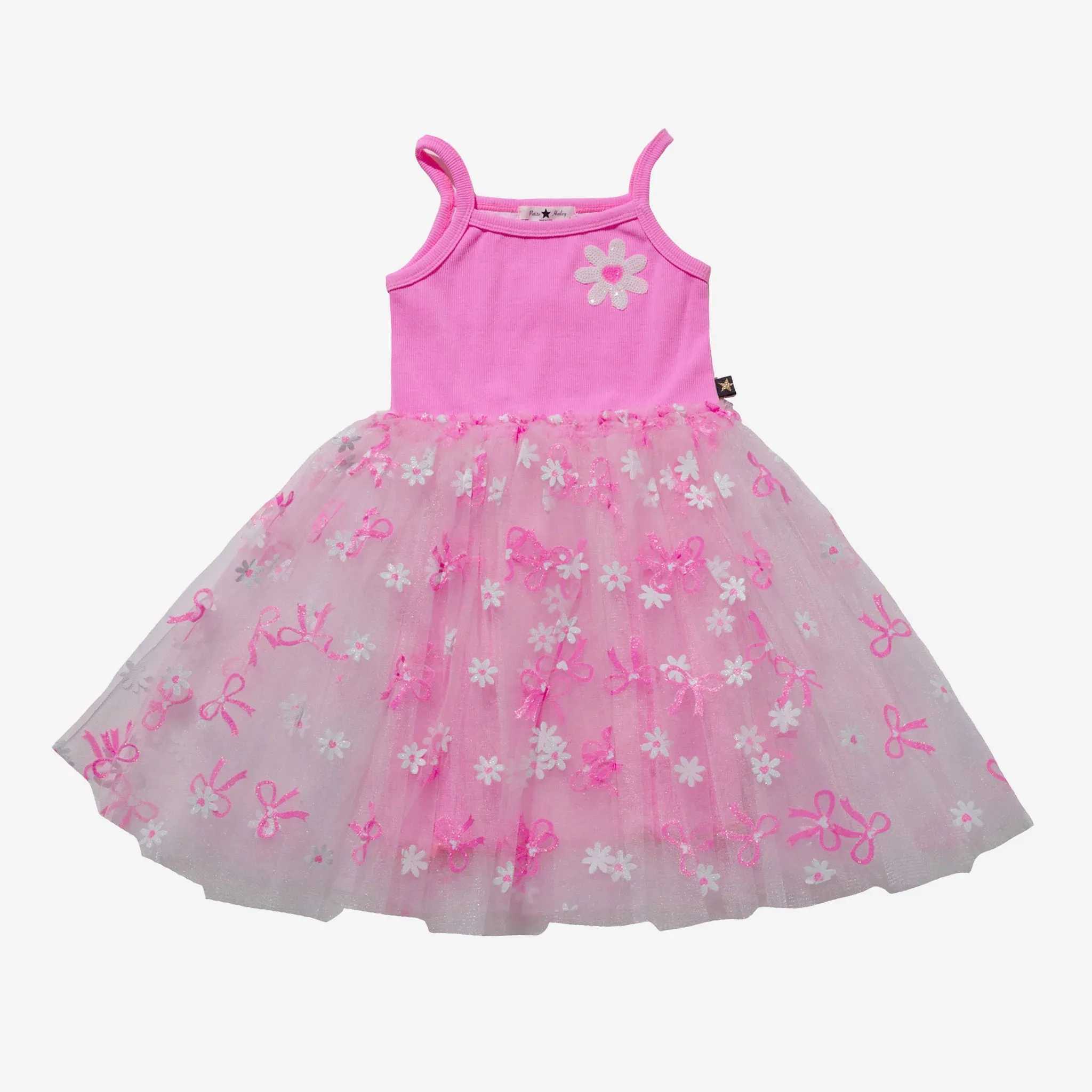 Petite Hailey Strapped Tutu Dress in Light Pink