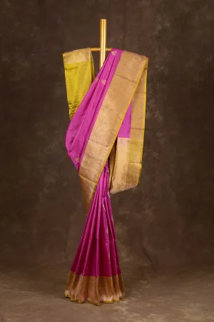Pink Banaras Katan Silk Saree