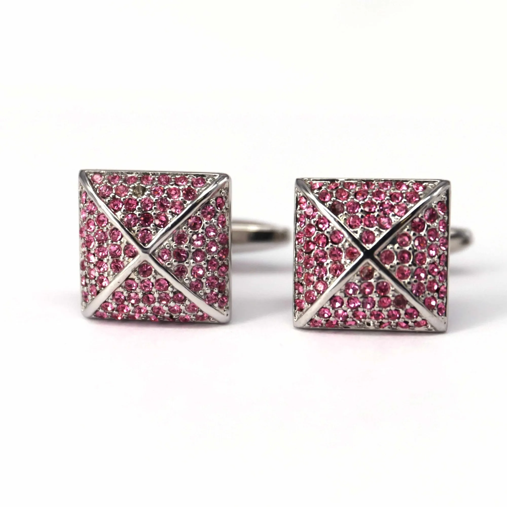 Pink Crystals Cufflinks (Online Exclusive)