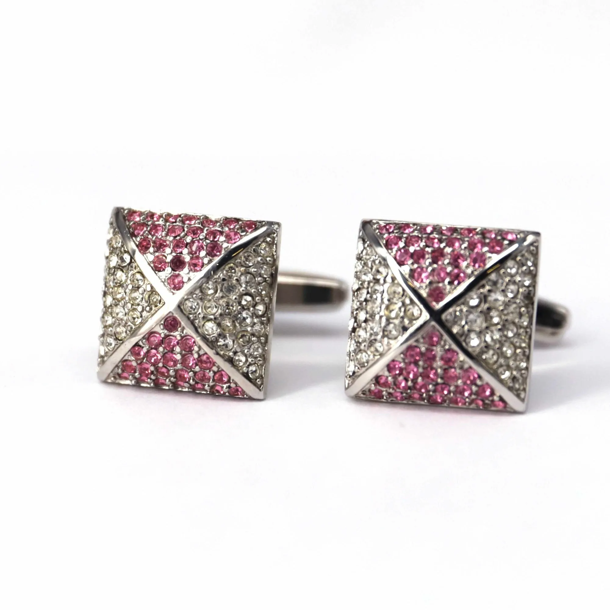 Pink Crystals Cufflinks (Online Exclusive)