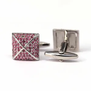 Pink Crystals Cufflinks (Online Exclusive)