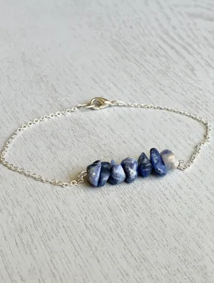 Raw Sodalite Anklet
