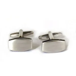 Rectangle shape Silver Solid col cufflinks (Online Exclusive)
