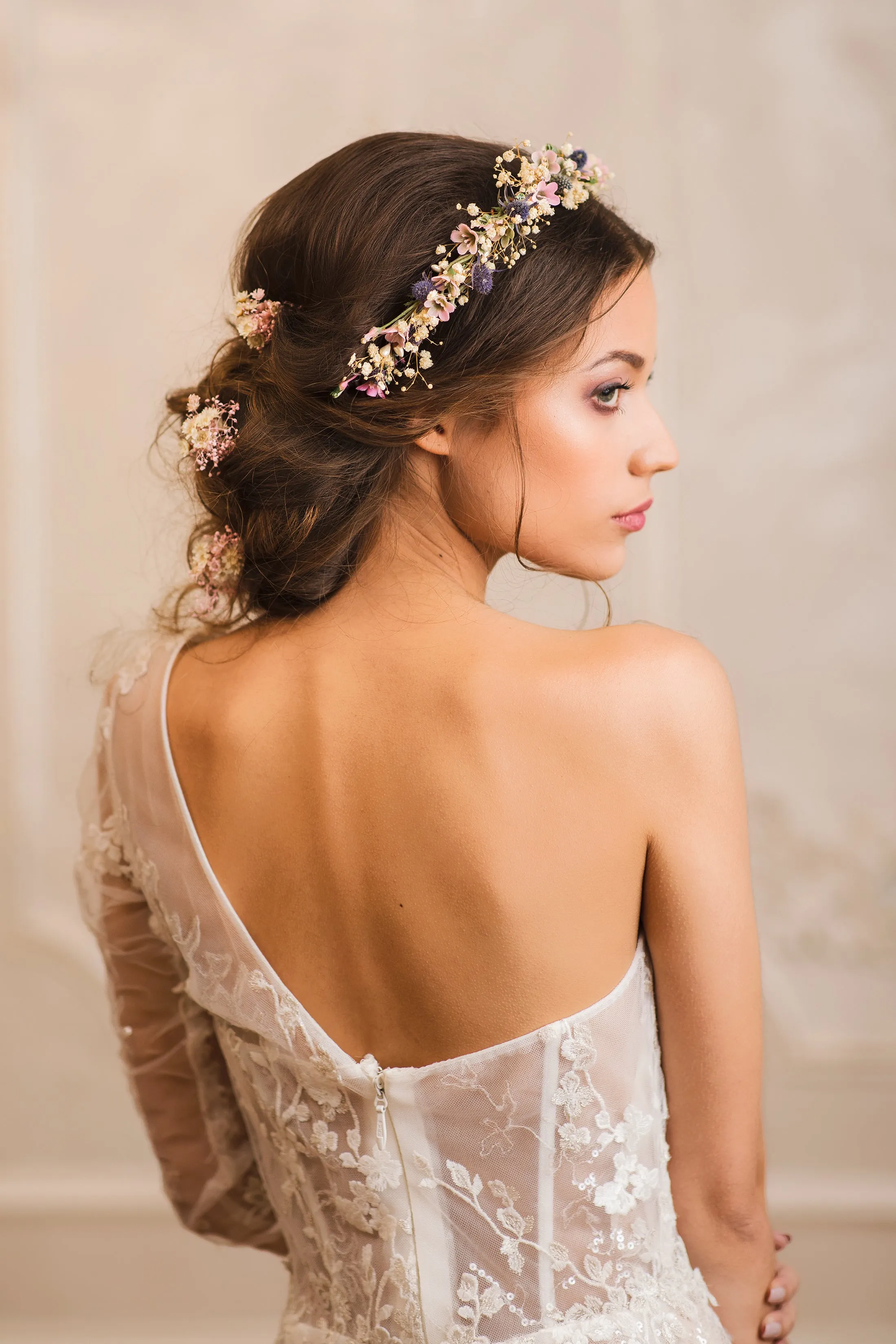 Romantic bridal flower hairpins