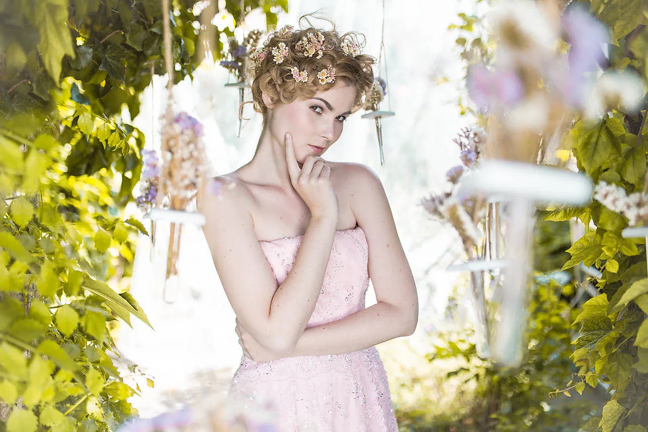 Romantic dried flower hairpins
