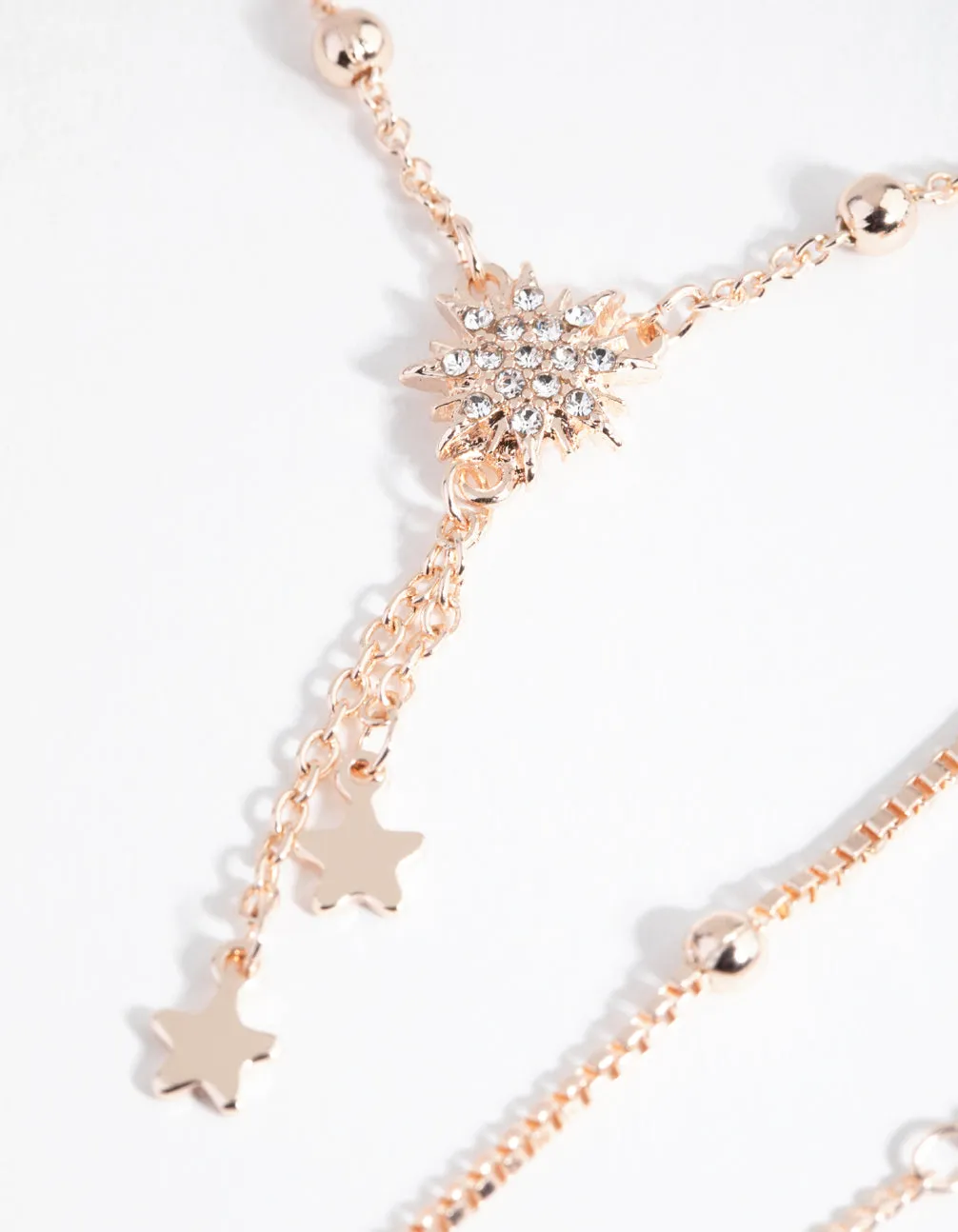 Rose Gold Celestial Drop Bracelet 4-Pack