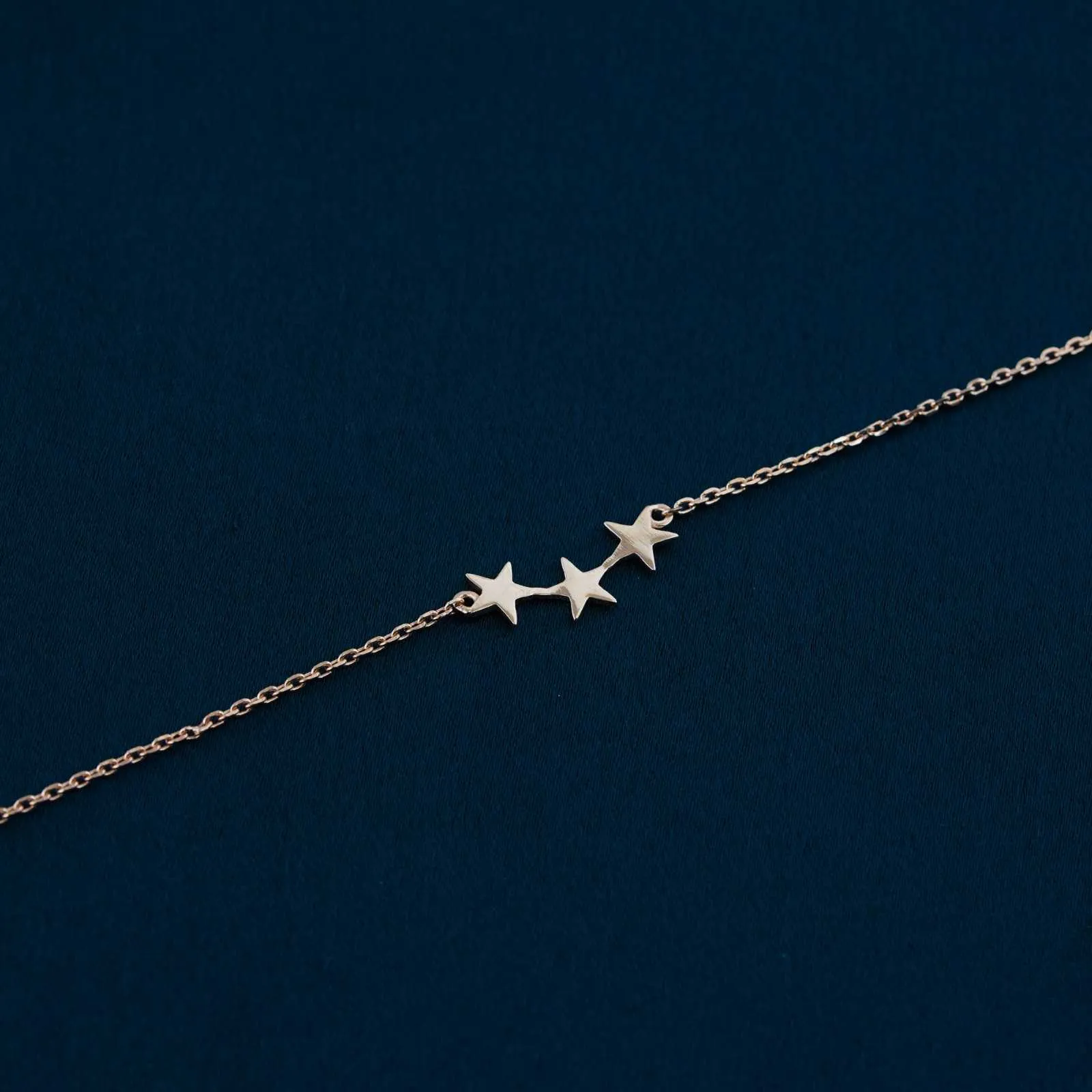 Rose Gold Delicate Stars Anklet For Girls
