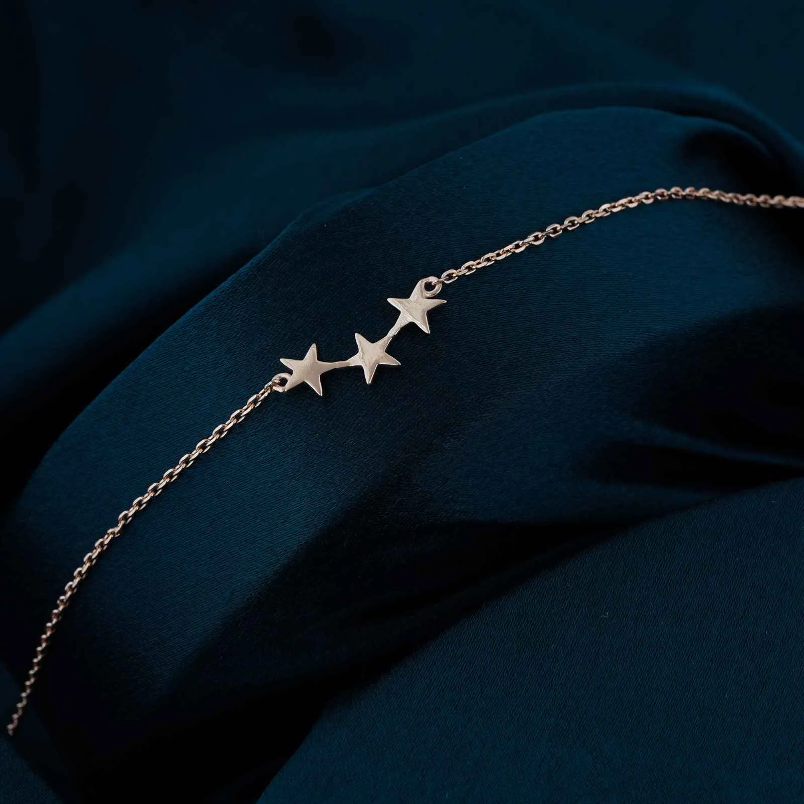 Rose Gold Delicate Stars Anklet For Girls