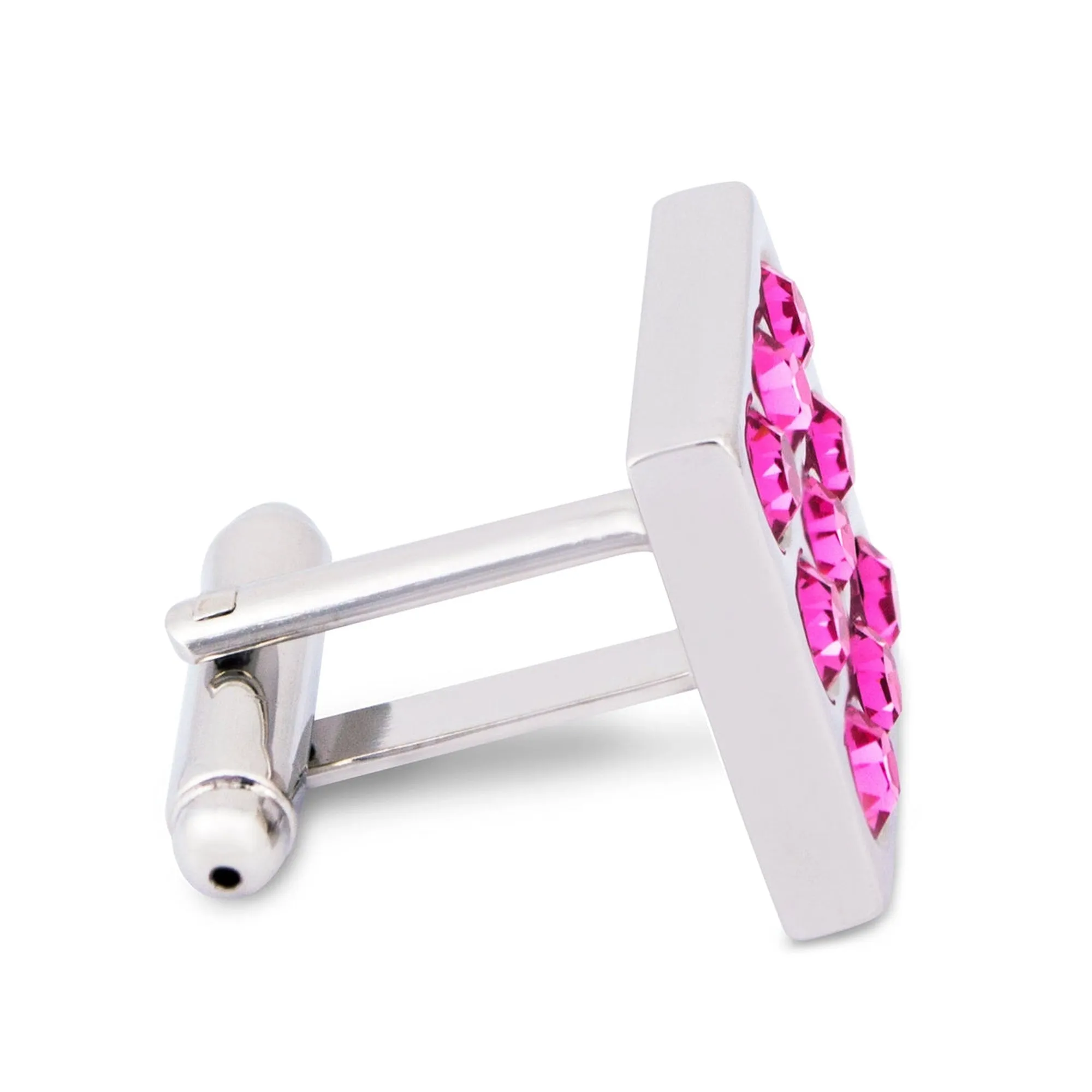 Round Crystals Cufflinks - Pink and Torquise  F/M (Online Exclusive)