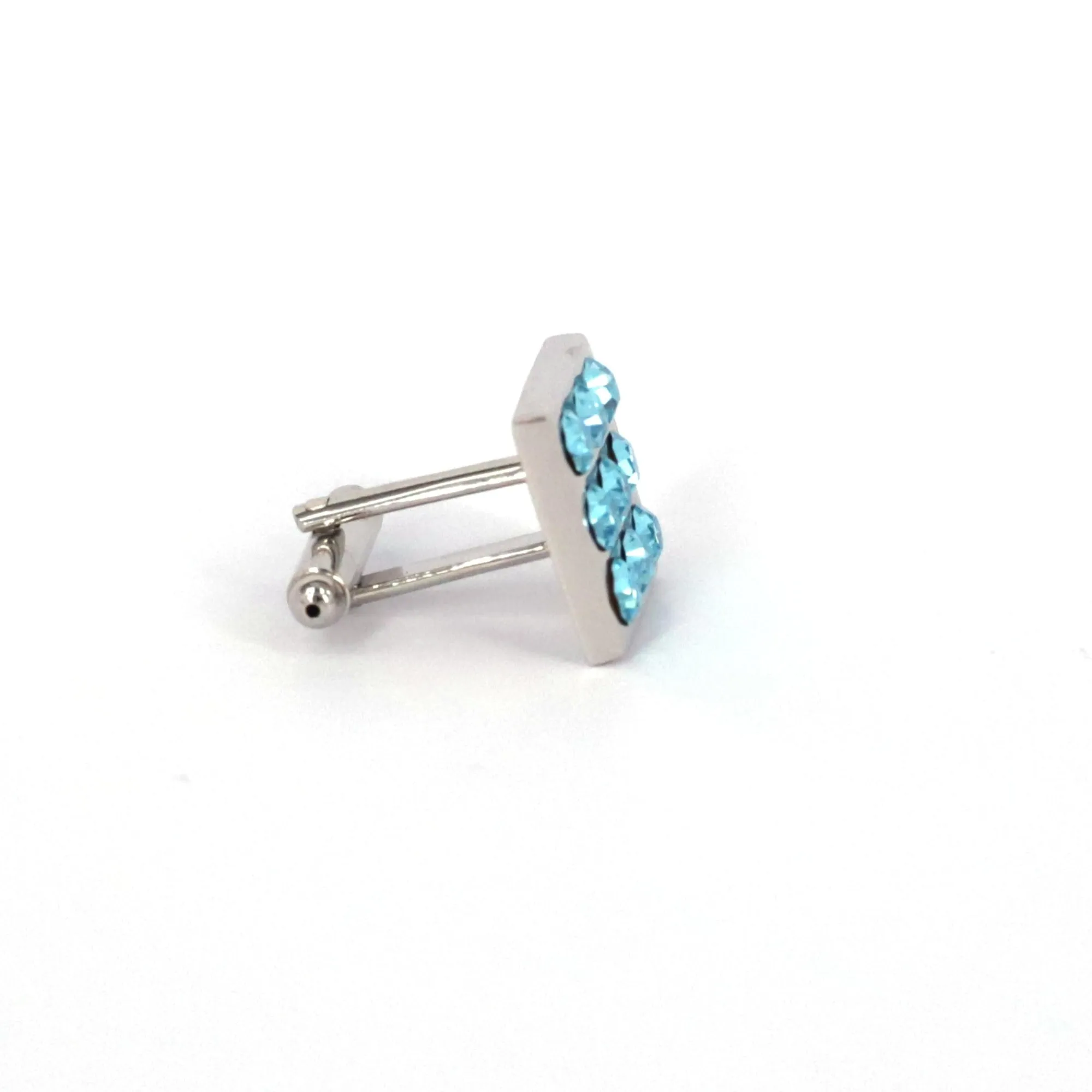 Round Crystals Cufflinks - Pink and Torquise  F/M (Online Exclusive)