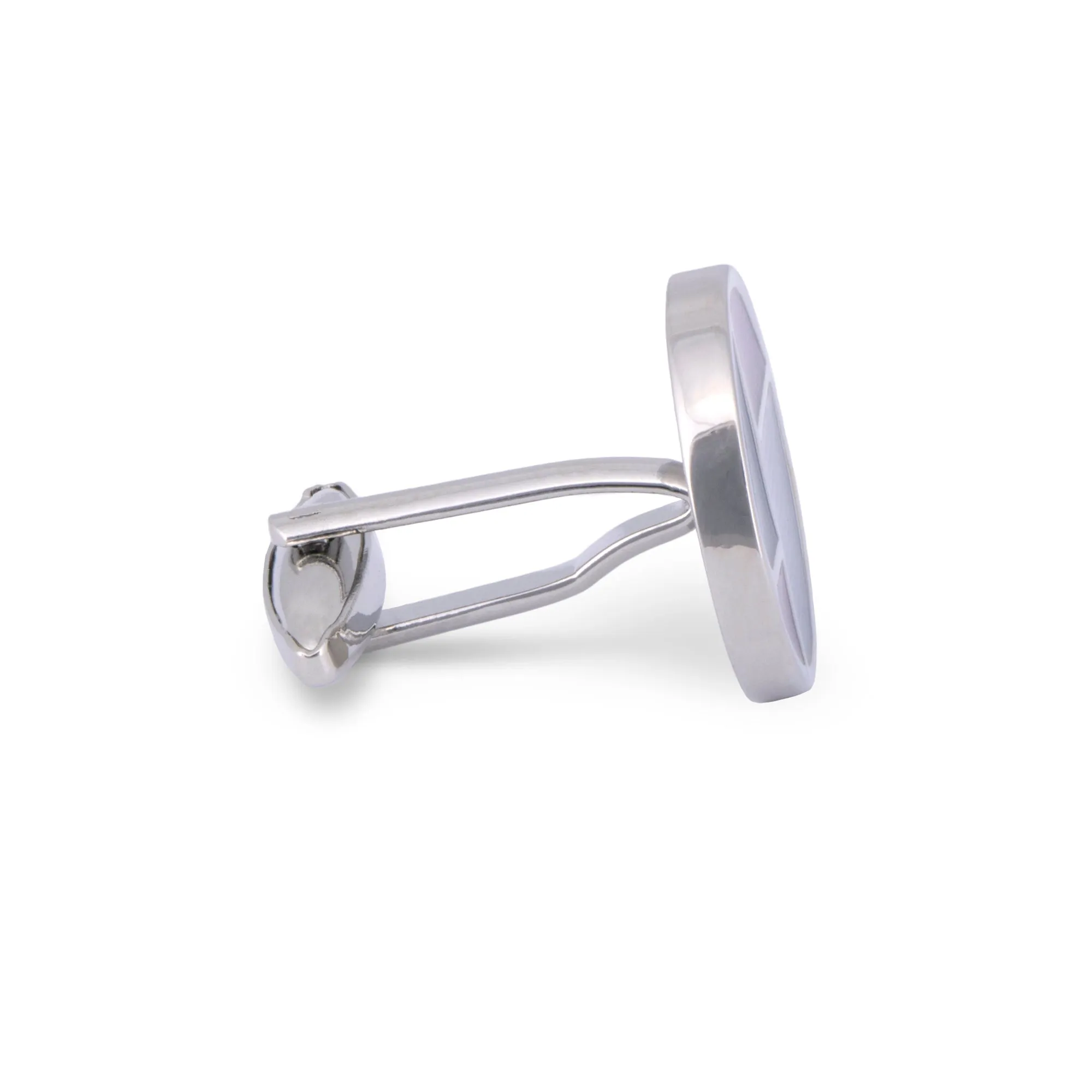 Round Deco Cufflinks in Blue and Purple Enamel (Online Exclusive)