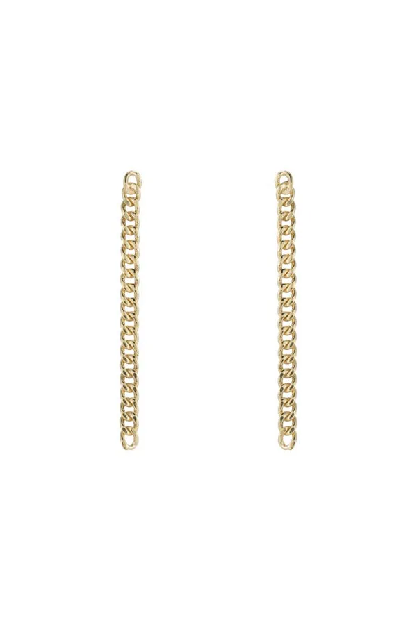 Seattle Curb Chain Drop Earrings | Gold