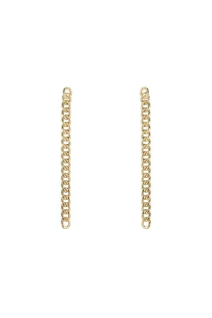 Seattle Curb Chain Drop Earrings | Gold