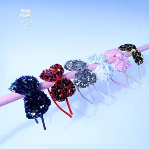 Sequin Bow Shiny Headband