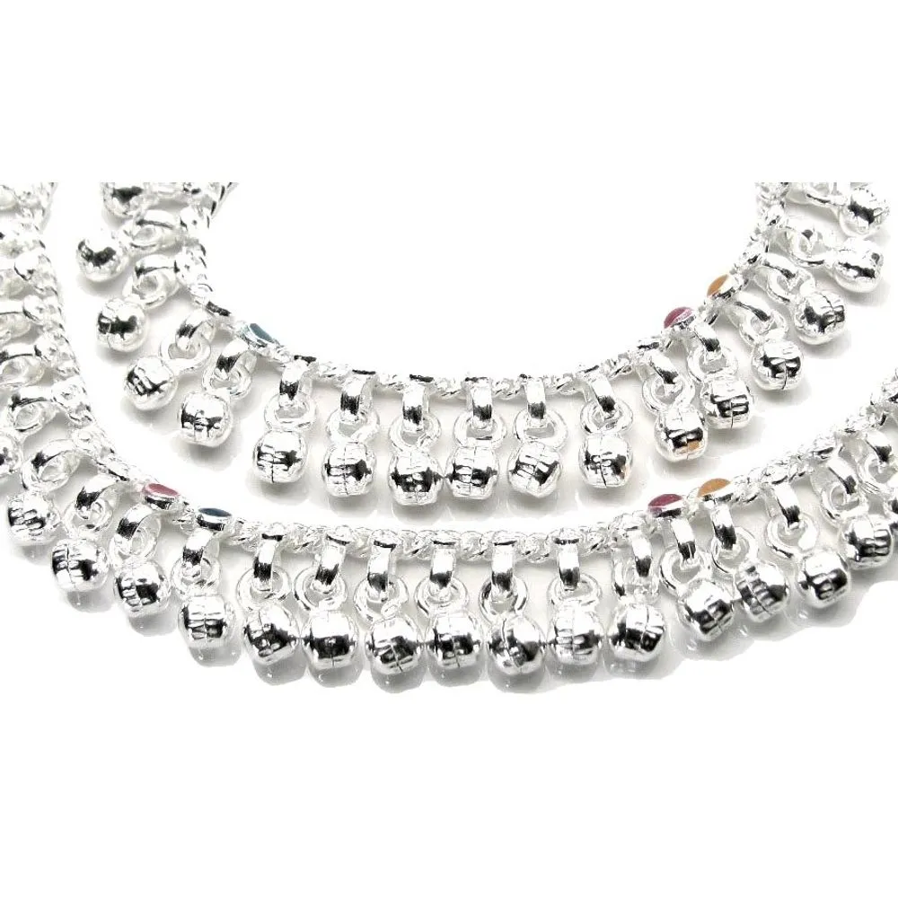 Silver Kids Anklets Ankle chain Bracelet 5.1"