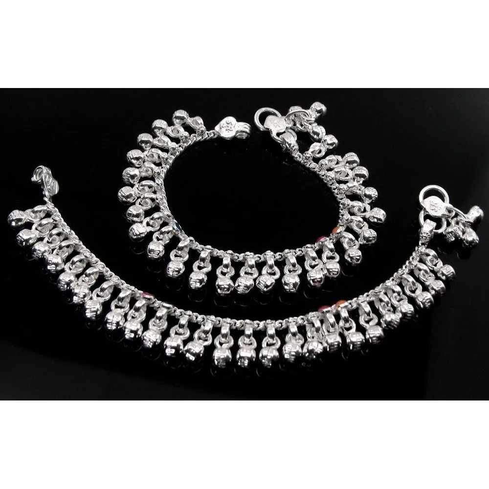 Silver Kids Anklets Ankle chain Bracelet 5.1"