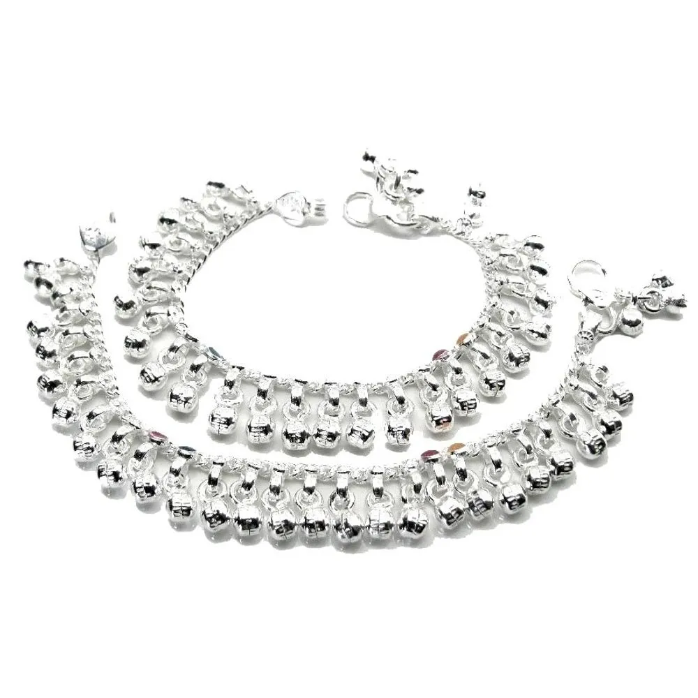 Silver Kids Anklets Ankle chain Bracelet 5.1"