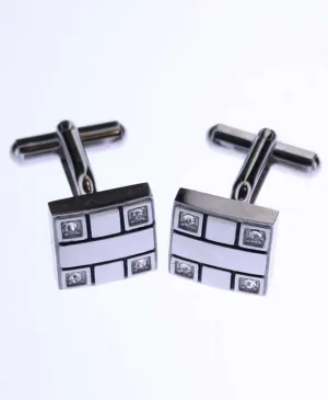 Silver Square Cuff Links
