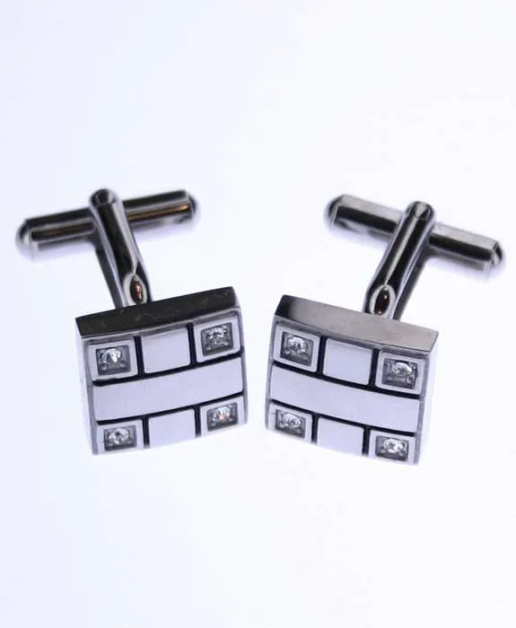 Silver Square Cuff Links