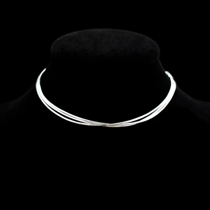 Silver Sterling Multilayer Anklet For Women
