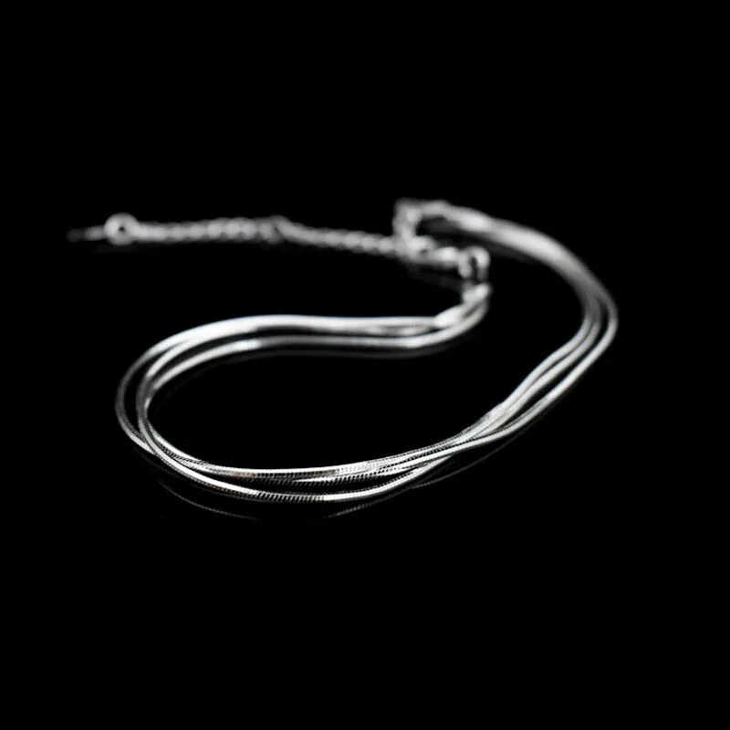 Silver Sterling Multilayer Anklet For Women