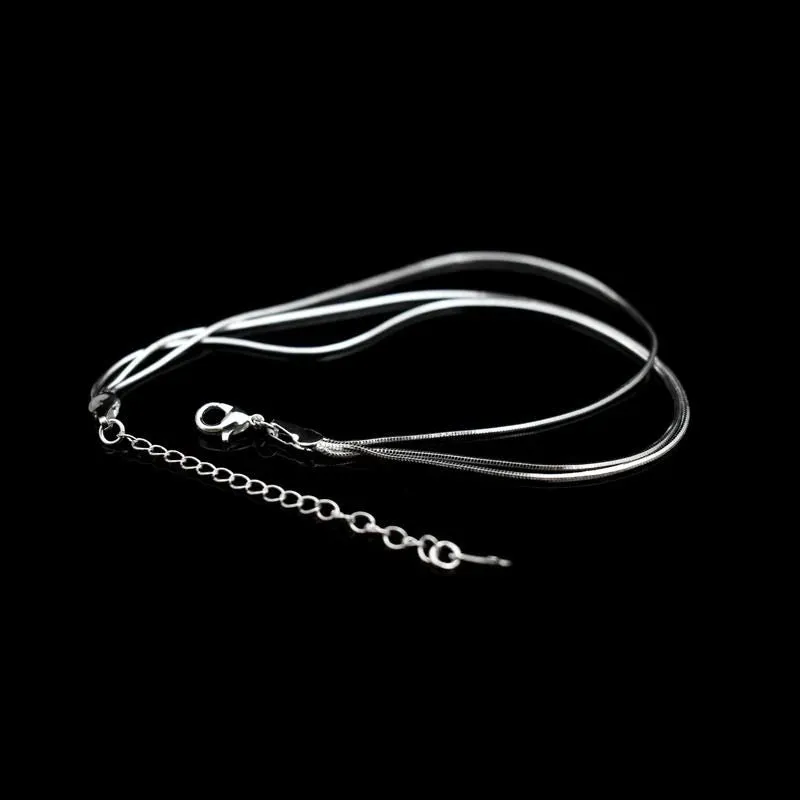 Silver Sterling Multilayer Anklet For Women