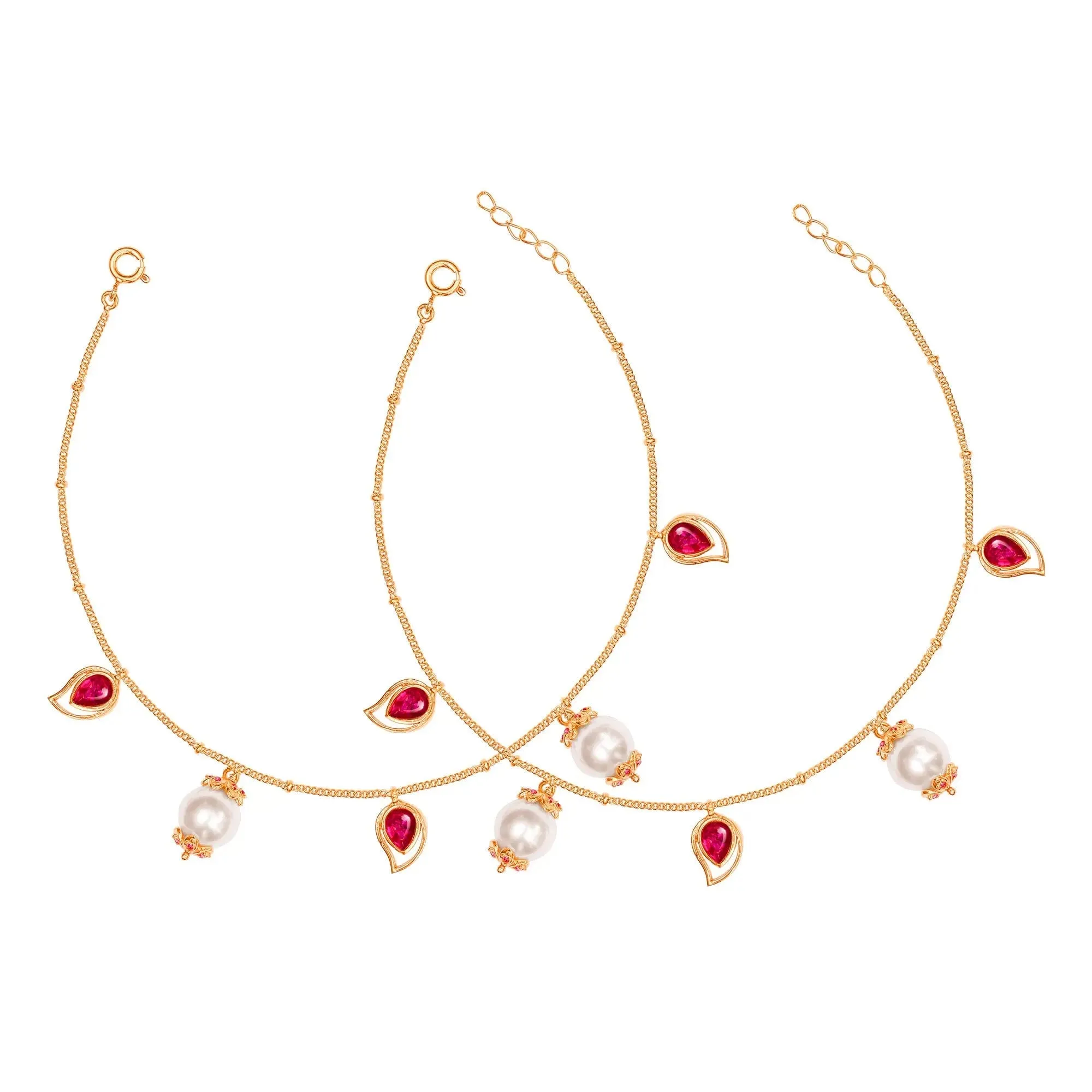 Silver Swarovski Pearl Anklet