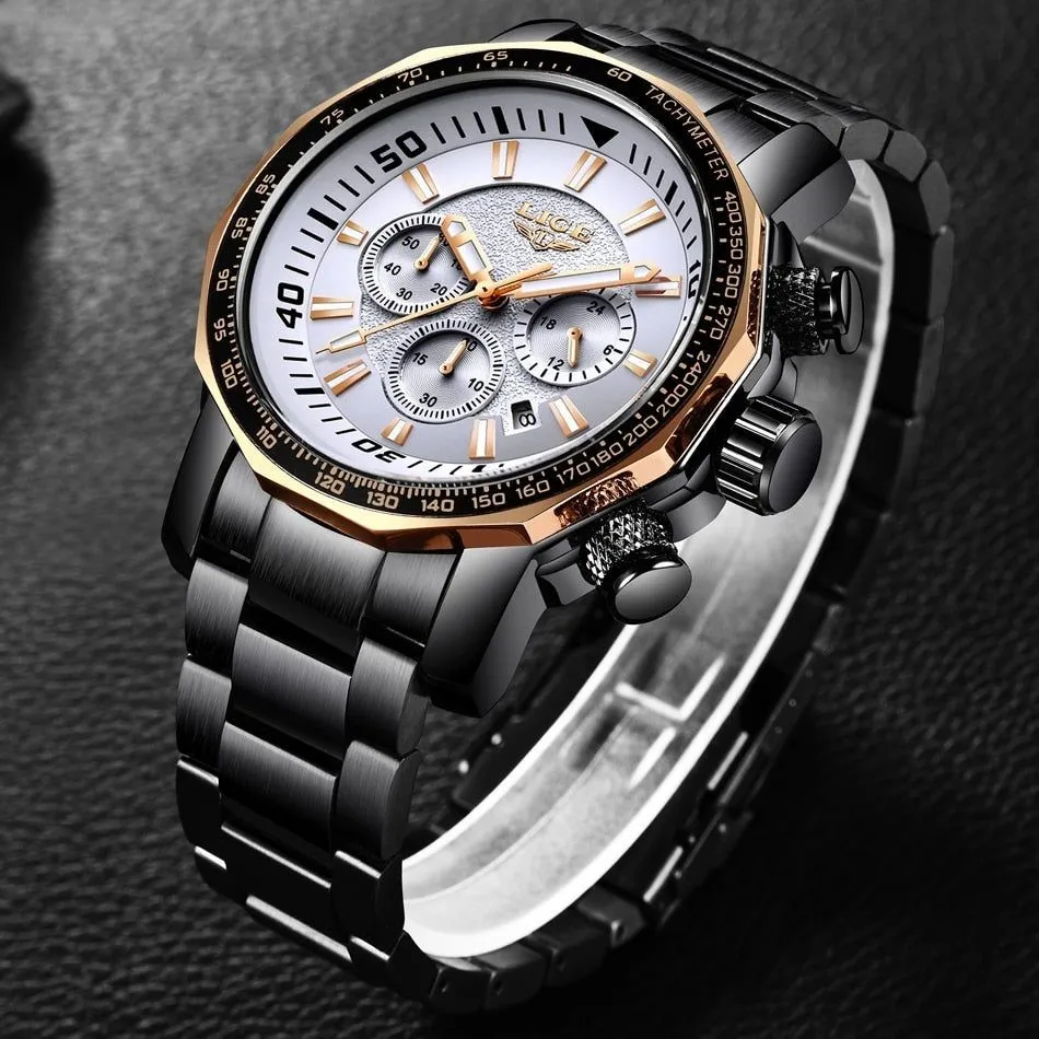 Simple Watches For Men's Quartz Stainless Steel|| Chronograph Men’s Watch – 043