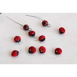 Small Ladybugs, Lot of Ten