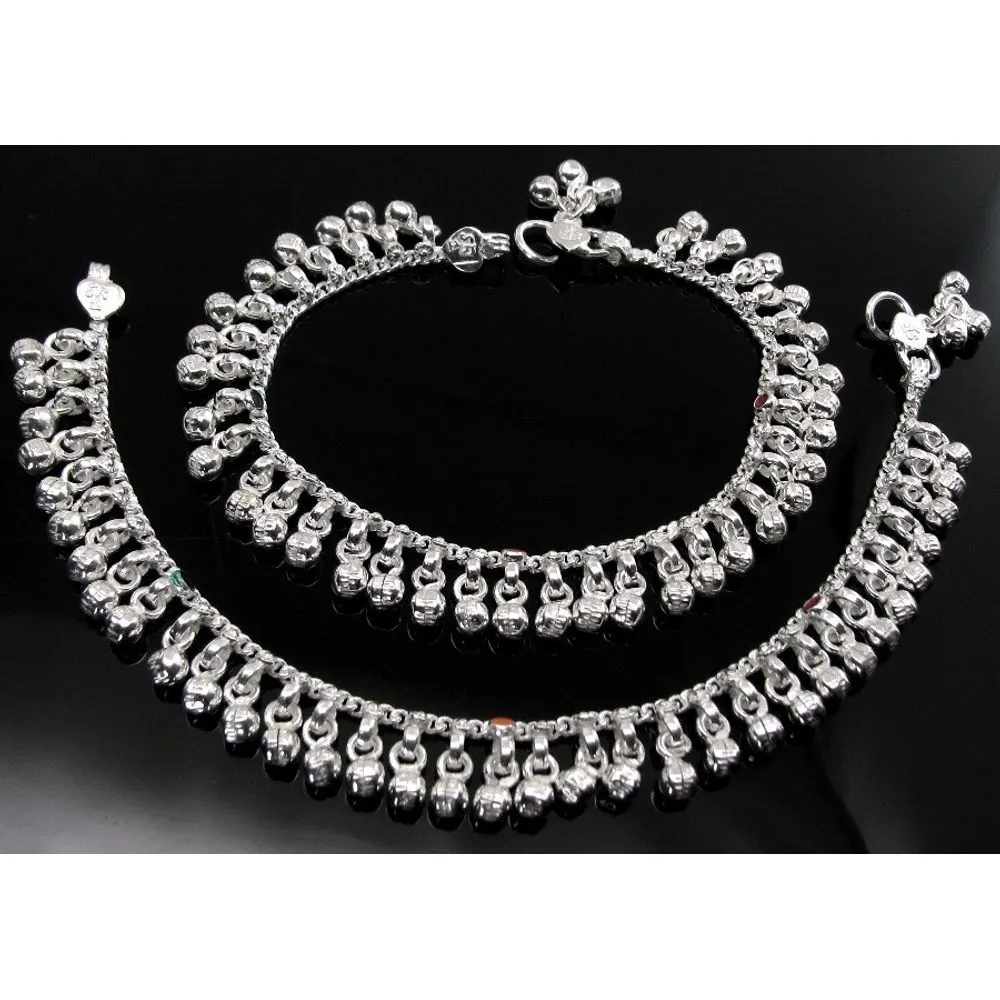Solid Silver Kids Anklets chain 7"