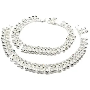 Solid Silver Kids Anklets chain 7"