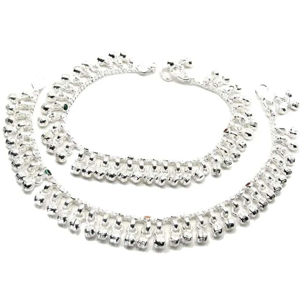 Solid Silver Kids Anklets chain 7"