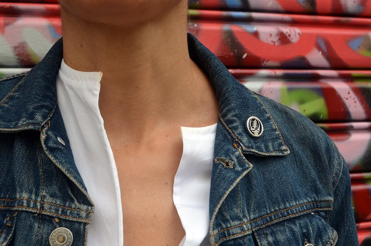 Steal Your Face Sterling Silver Pin