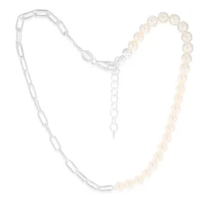 Sterling Silver Simulated Pearl 24 3cm Anklet