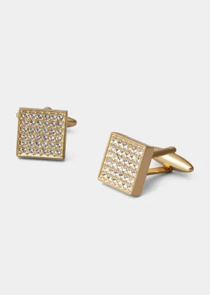 Swarovski Crystal Square Cufflinks