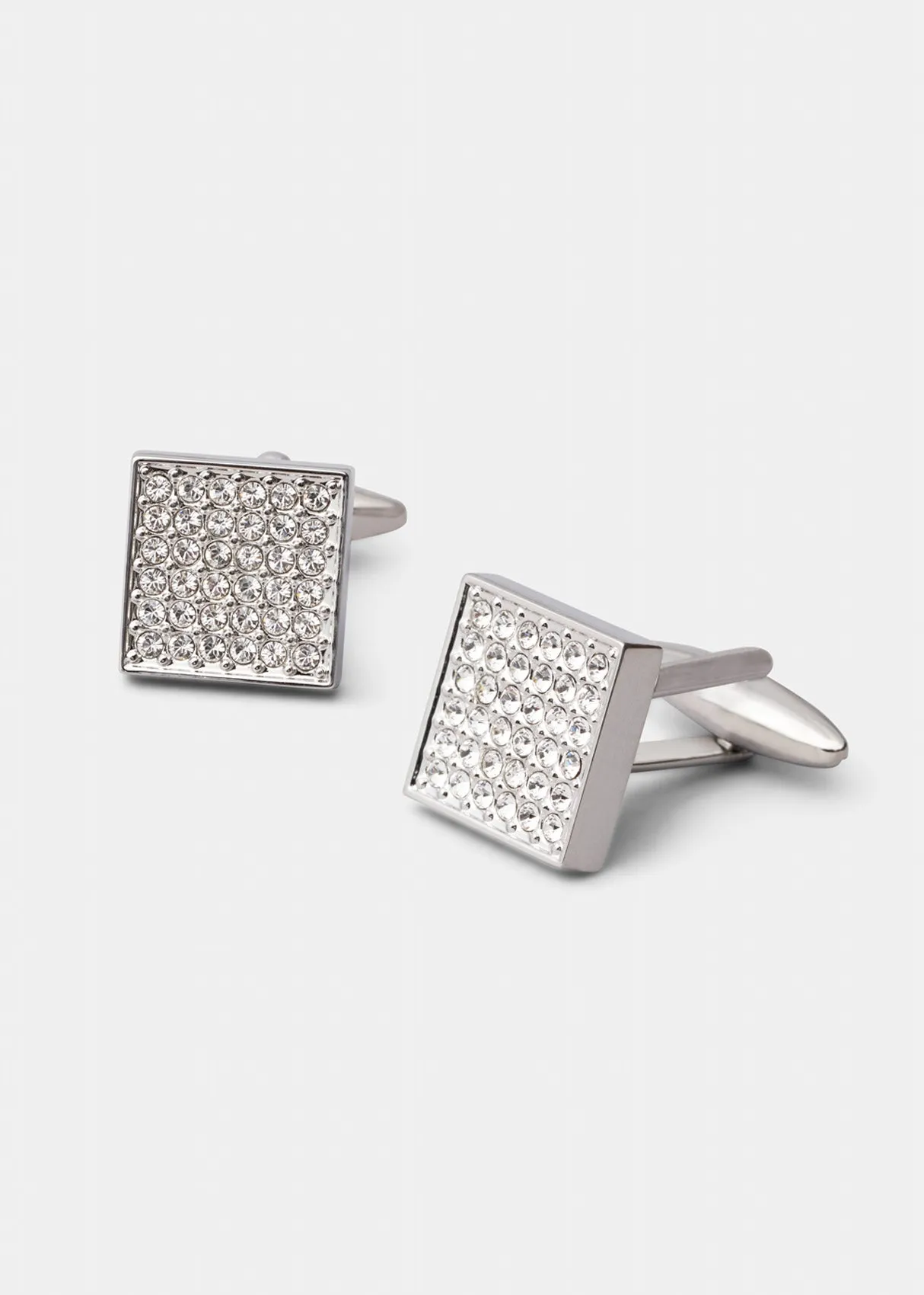 Swarovski Crystal Square Cufflinks